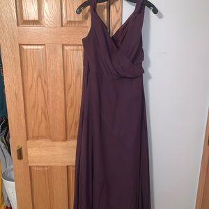 Eggplant off the shoulder dress